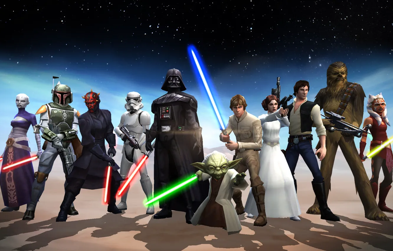 Photo wallpaper Star Wars, star wars, Heroes, Galaxy