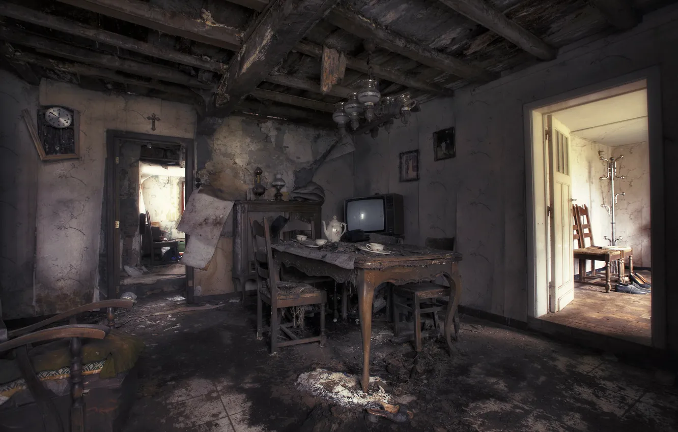 Photo wallpaper room, interior, TV