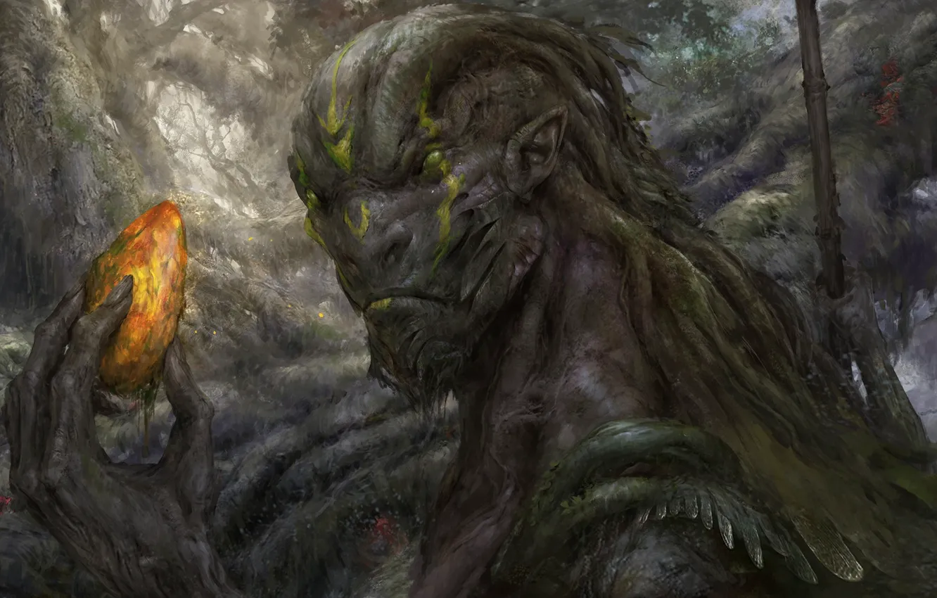 Photo wallpaper monster, being, fantasy, forest monster