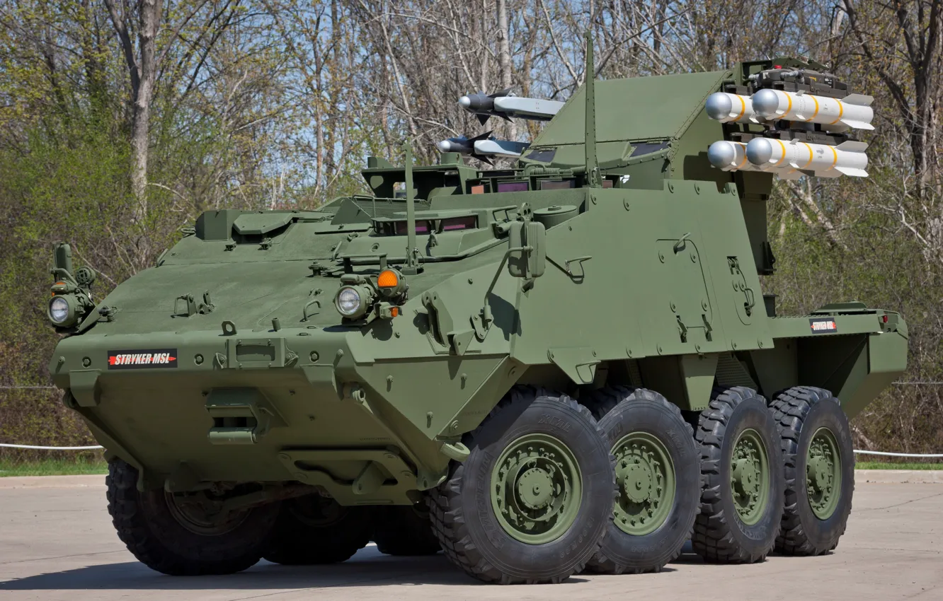 Photo wallpaper weapon, armored, Striker, armored vehicle, armed forces, Striker MSL