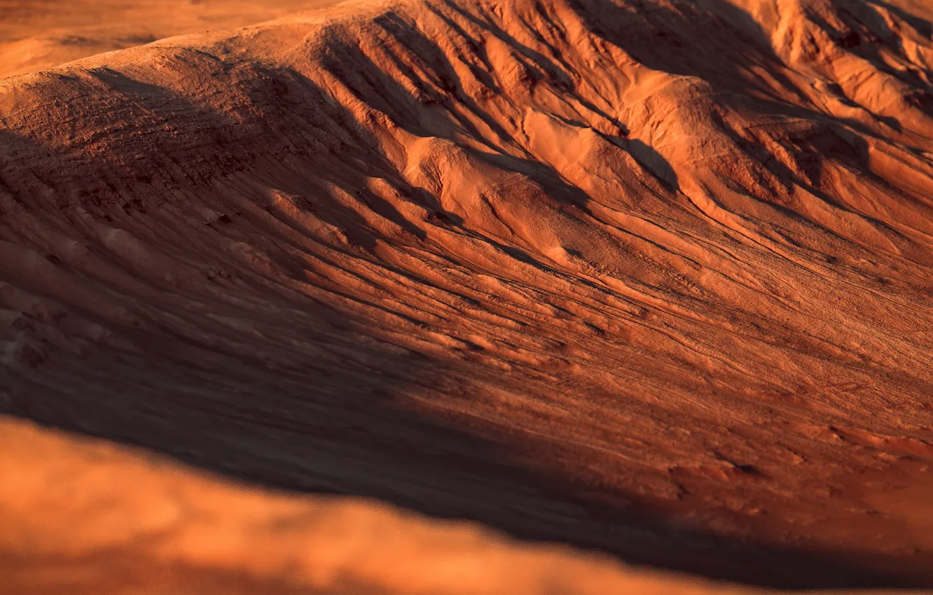 Photo wallpaper Mars, West edge, Palikir crater