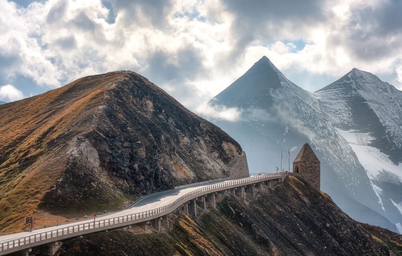 Photo wallpaper year, Austria, Grossglockner High Alpine Road