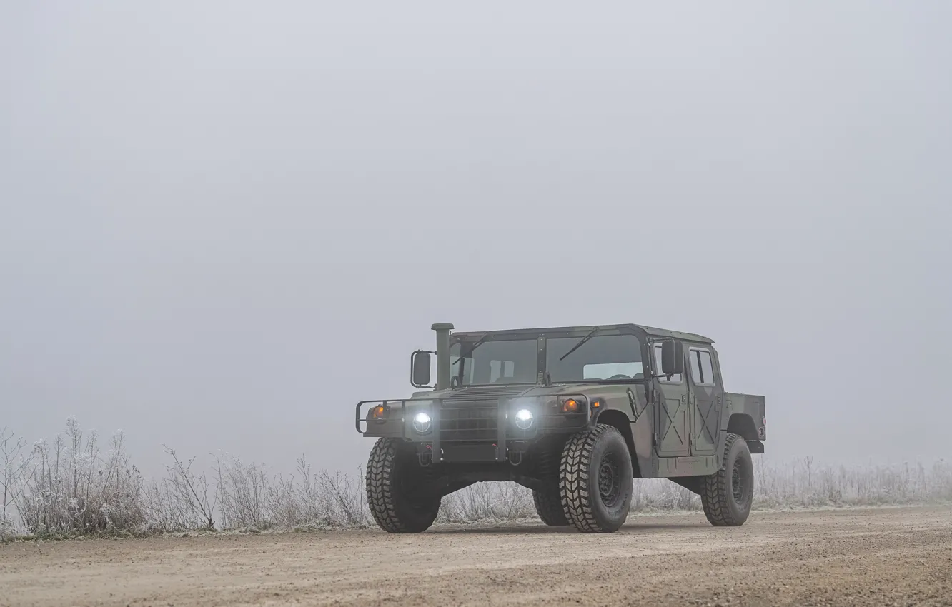 Photo wallpaper Fog, Humvee, M998