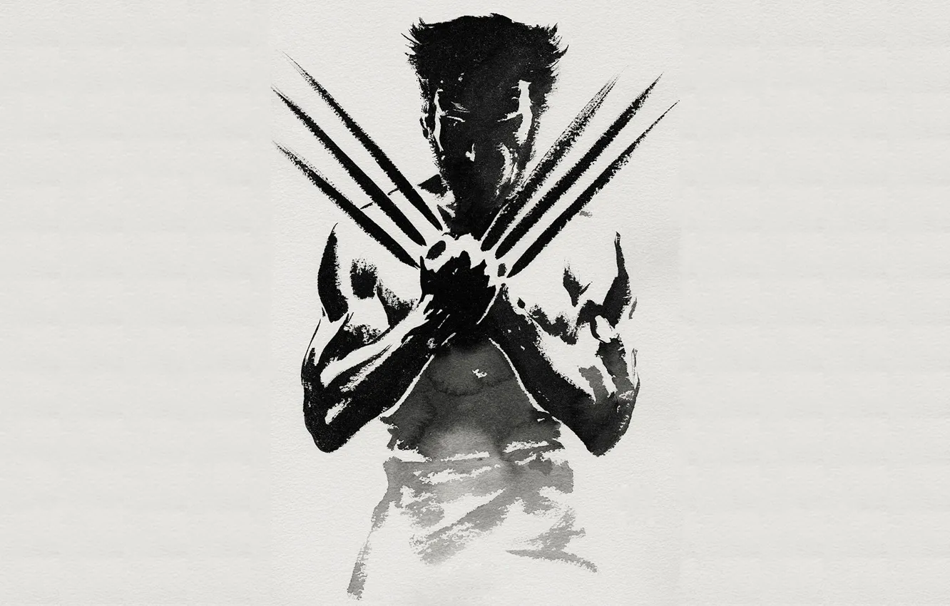 Photo wallpaper Wolverine, pose, claws