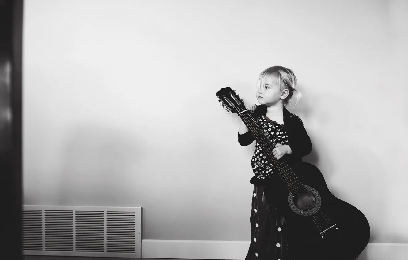 Photo wallpaper music, guitar, girl