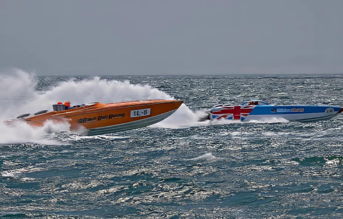 Photo wallpaper race, boat, speed