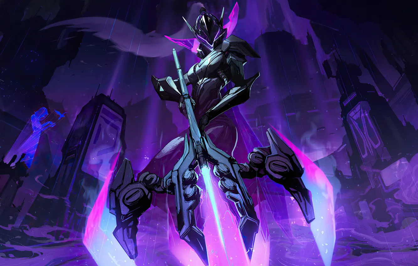 Photo wallpaper the city, weapons, the game, armor, game, characters, League of Legends, lol