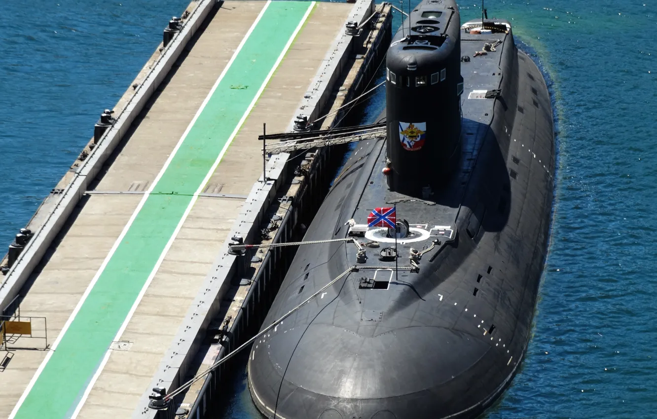 Photo wallpaper Submarine, Navy, diesel, Sevastopol, The Black Sea Fleet, &ampquot;Novorossiysk&ampquot;, the project 636.3
