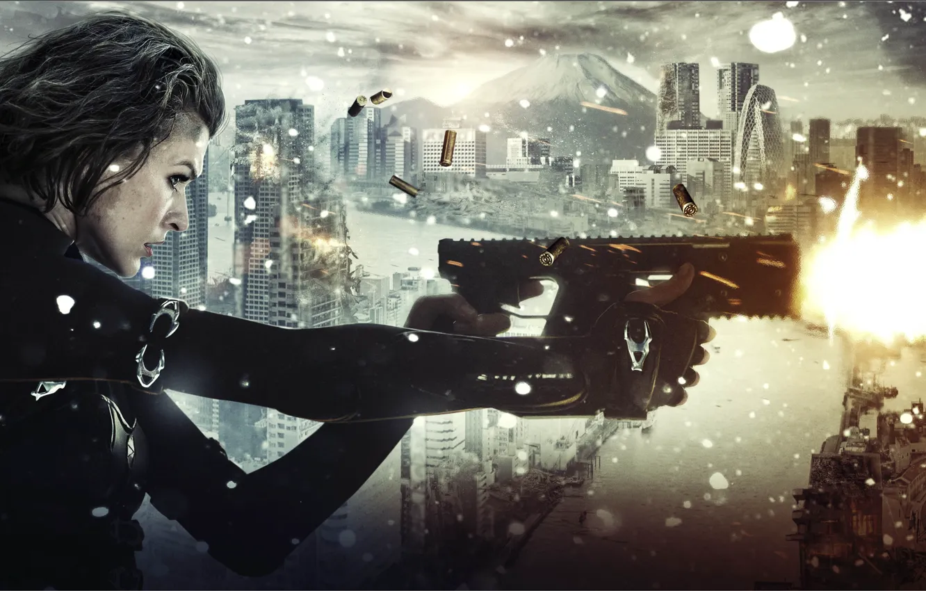 Photo wallpaper resident evil, retribution, Milla Jovovich, resident evil 5: retribution