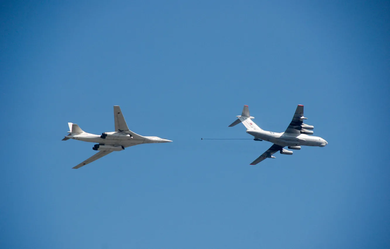 Photo wallpaper the sky, aircraft, the refueling tankers