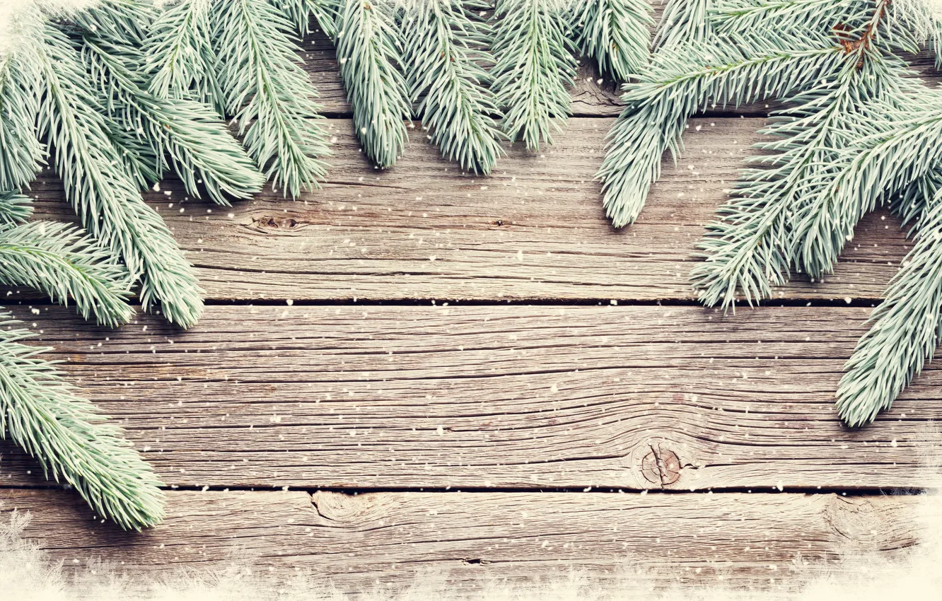 Photo wallpaper winter, snow, background, Board, wood, winter, background, snow
