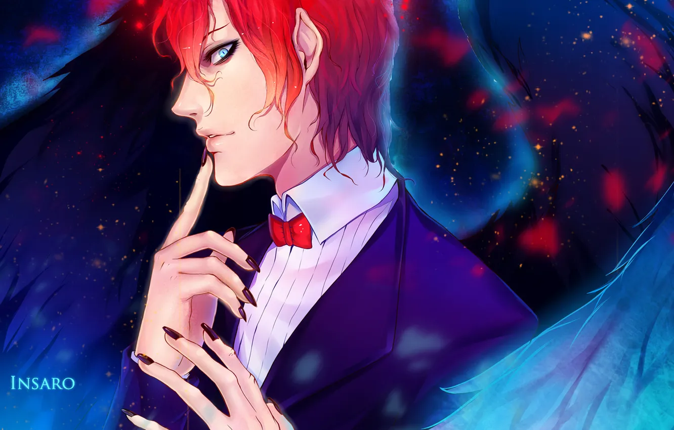 Photo wallpaper wings, the demon, claws, red, guy