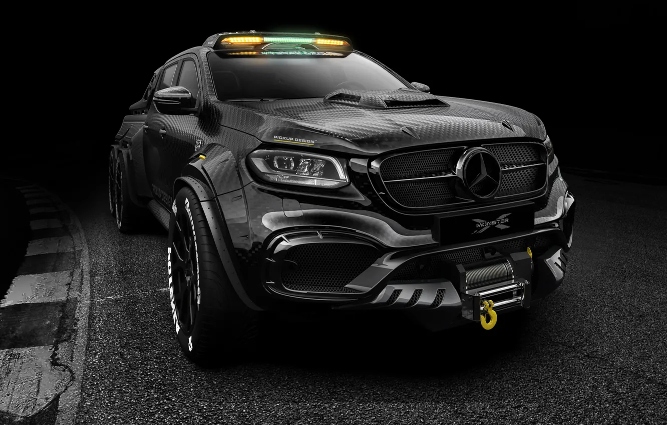 Photo wallpaper design, carbon, tuning, power, 6x6, X class, Mercedes - Benz, Carlex Design