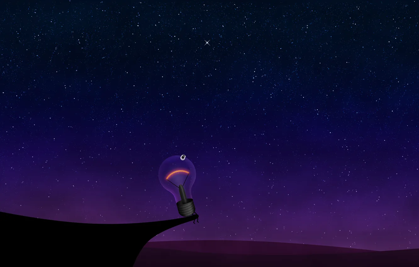 Photo wallpaper stars, night, 154, light bulb