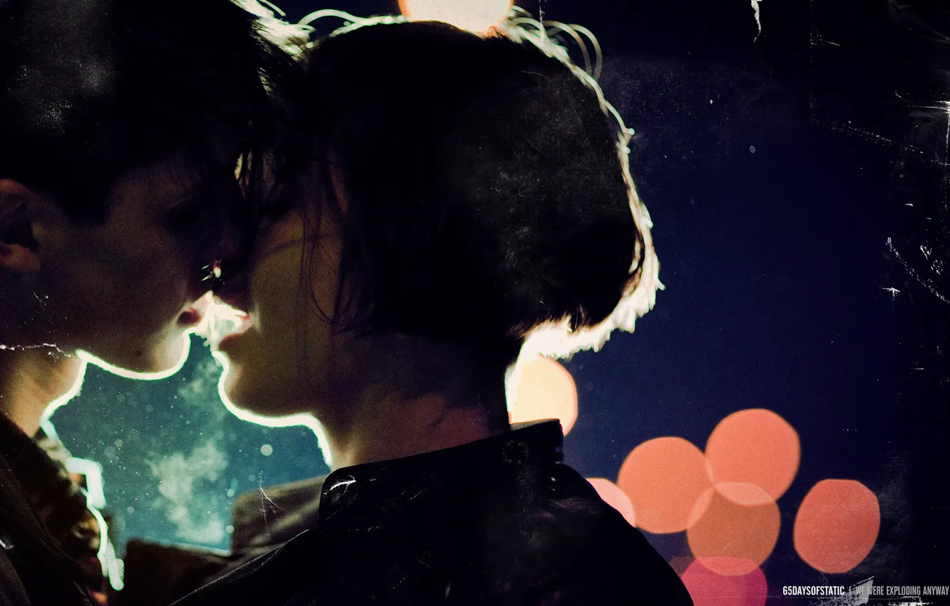 Photo wallpaper lights, Japanese, kiss, 65daysofstatic, we were exploding anyway