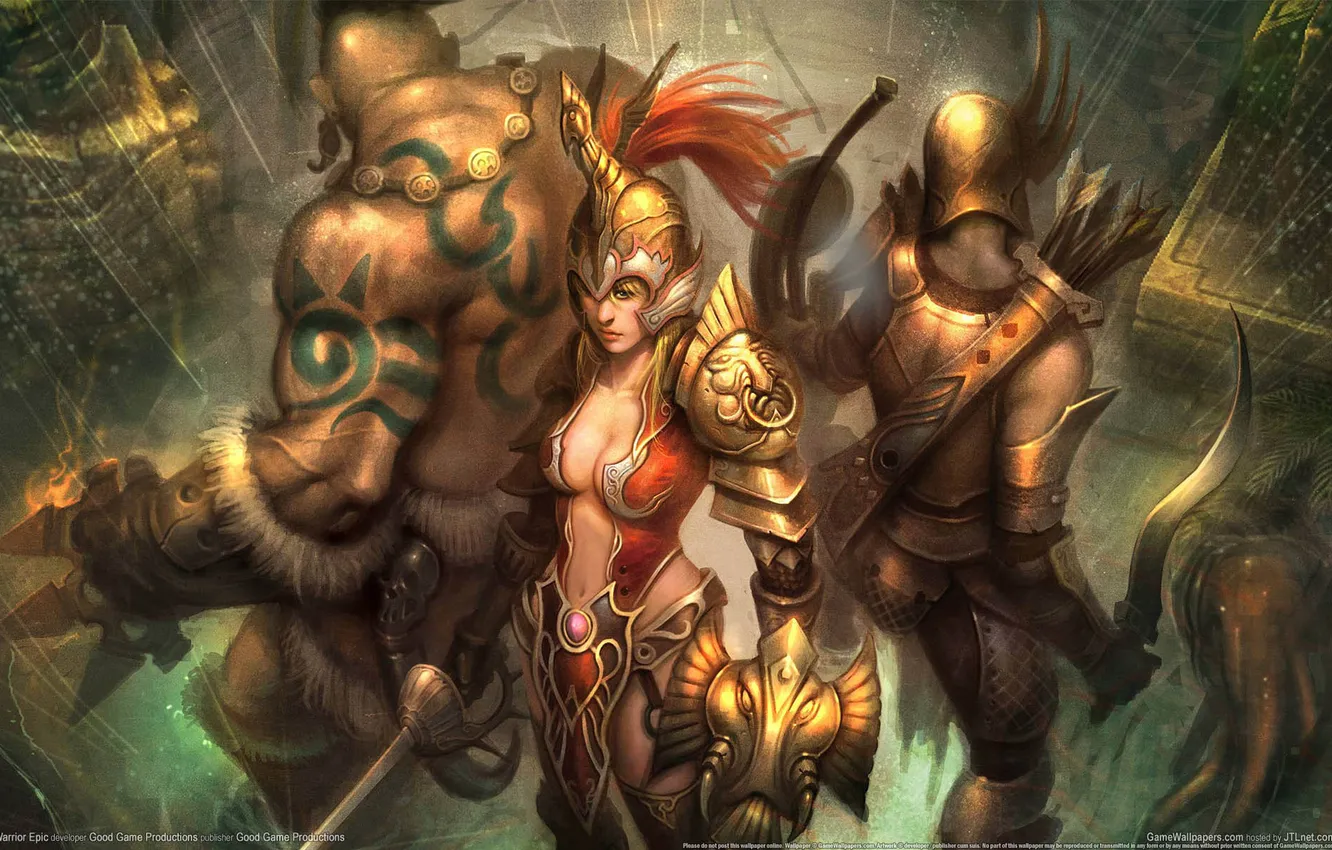 Photo wallpaper girl, warrior, Warrior Epic
