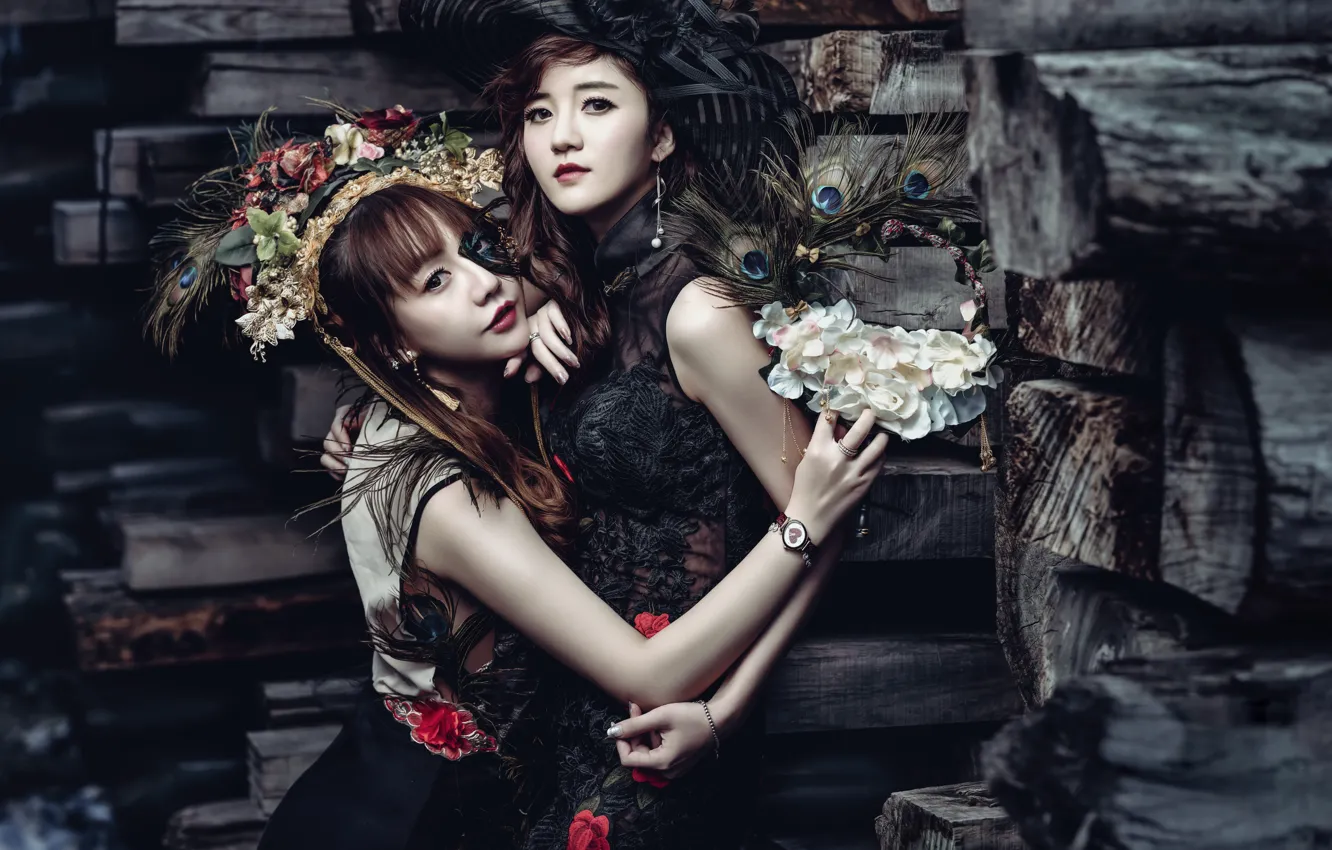 Photo wallpaper girl, style, Asian