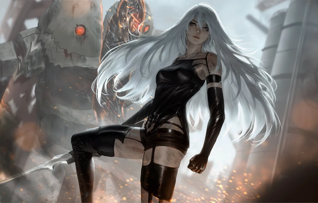 Photo wallpaper girl, Nier Automata, YoRHa Type A No 2