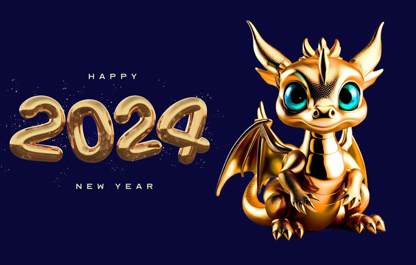 Photo wallpaper look, metal, lights, gold, the inscription, dragon, toy, Shine