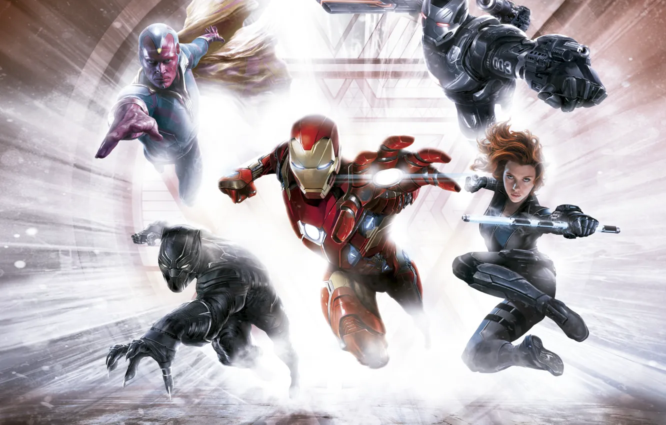Photo wallpaper fiction, Scarlett Johansson, art, Scarlett Johansson, Vision, Iron Man, comic, superheroes
