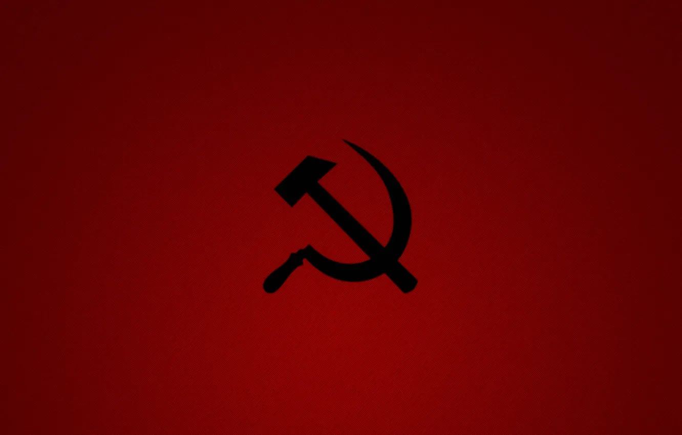 Photo wallpaper red, background, The hammer and sickle