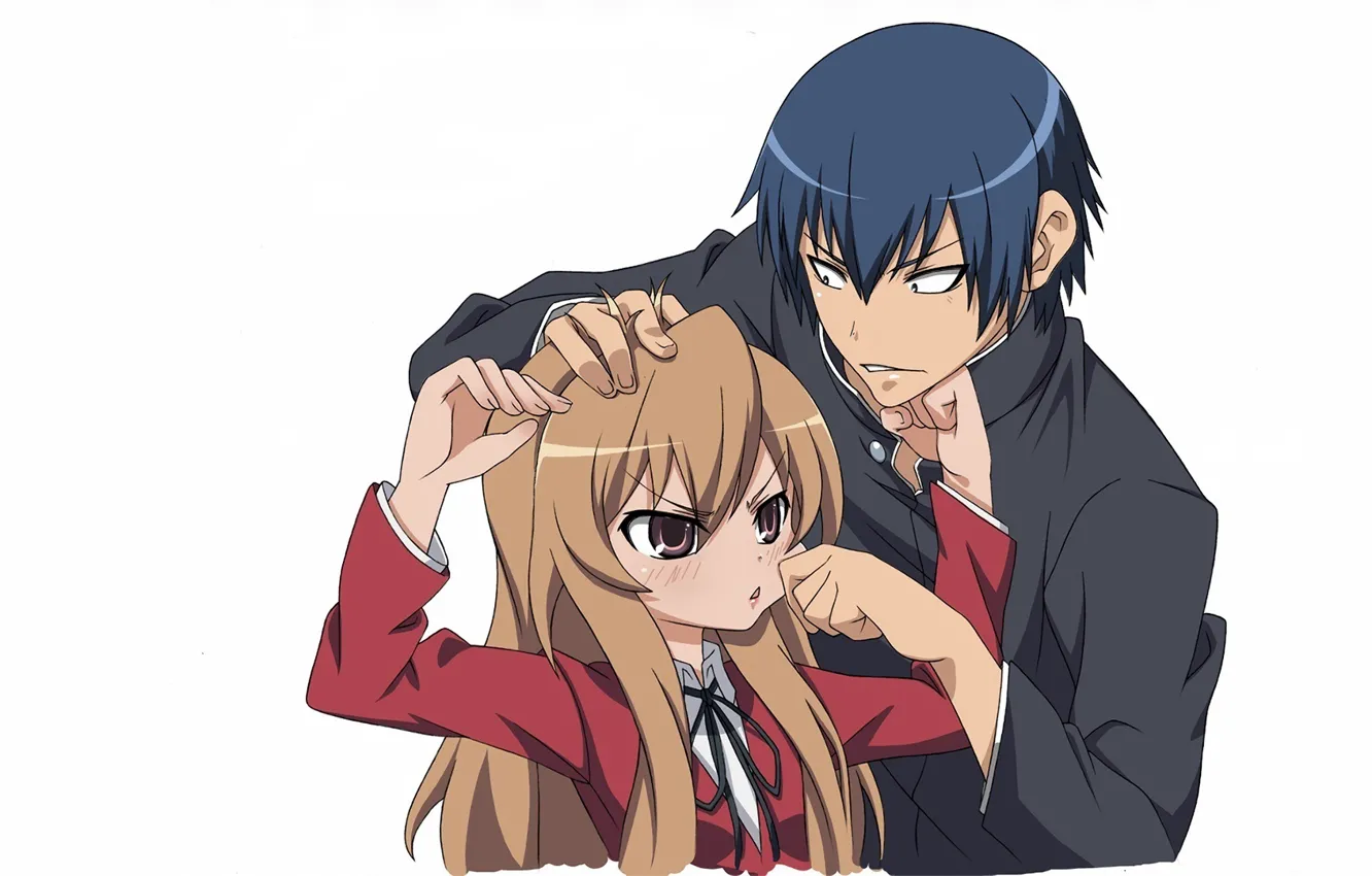 Photo wallpaper girl, guy, taiga, Toradora!, Ryūji