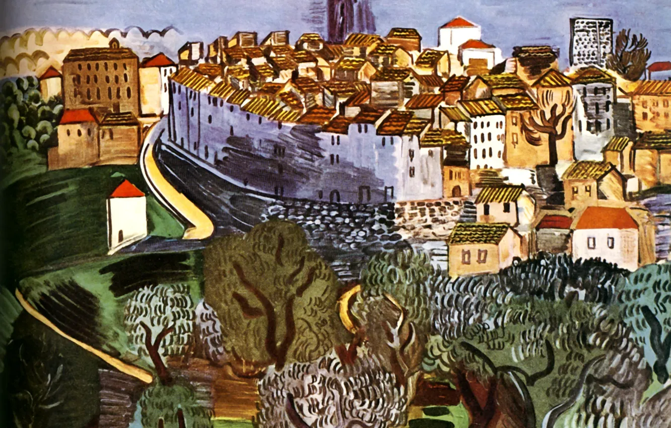 Photo wallpaper nice, 1923, Huile sur Toile, MusBe MassBna, Raoul Dufy Vence