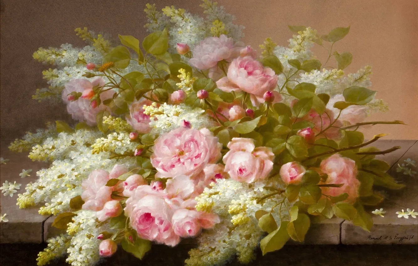 Photo wallpaper flowers, roses, beauty, bouquet