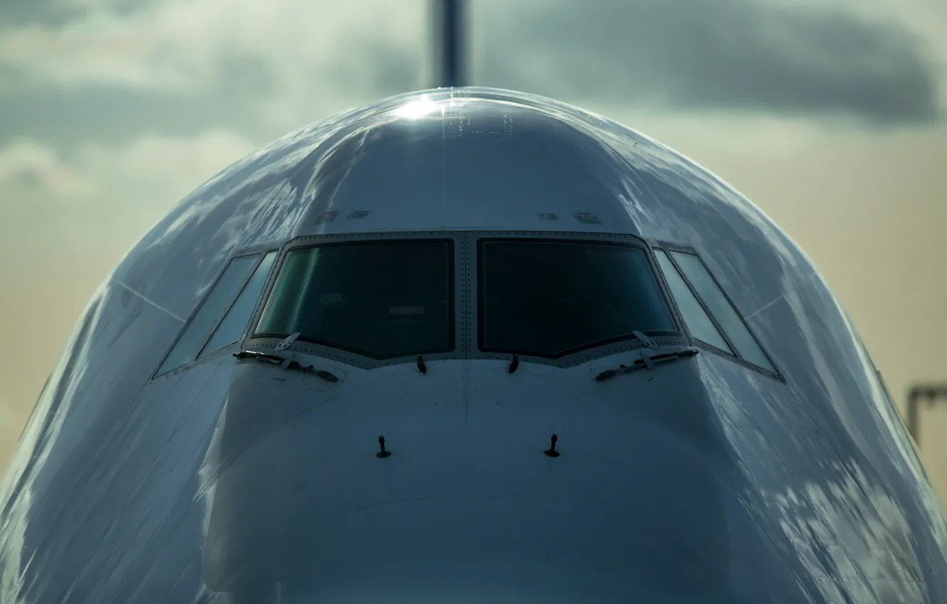 Photo wallpaper front, view, 747, boeing