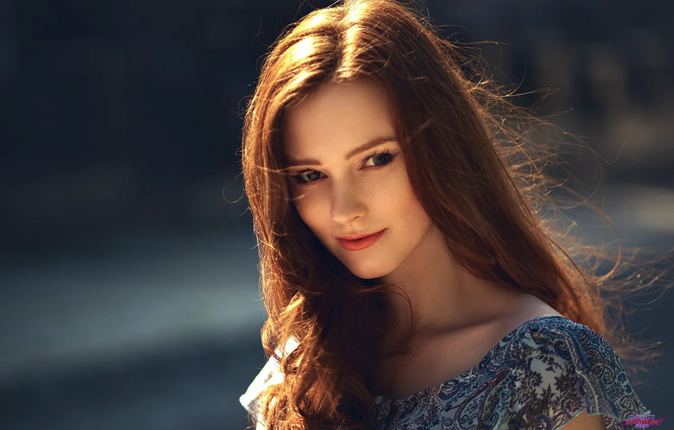 Photo wallpaper girl, photo, model, redhead, sunlight, portrait, depth of field, MWL Photo