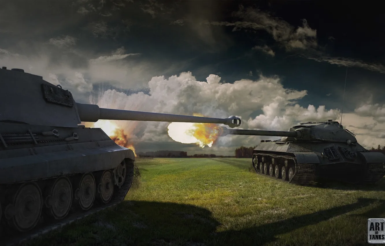Photo wallpaper Germany, tank, USSR, USSR, Germany, WoT, Tiger II, tank