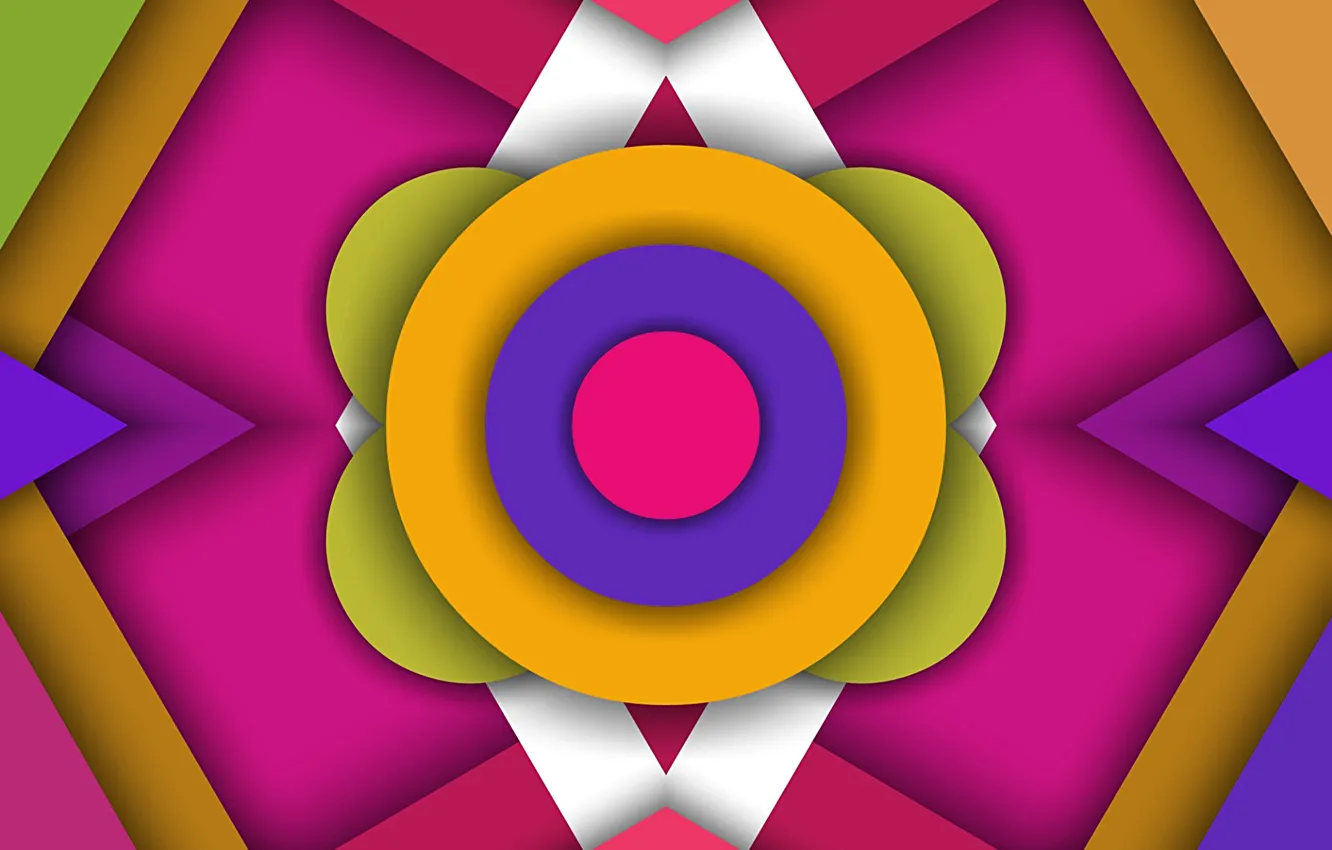 Photo wallpaper circles, color, figure