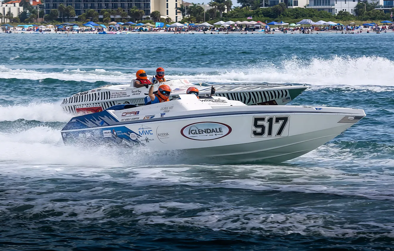 Photo wallpaper race, boat, speed
