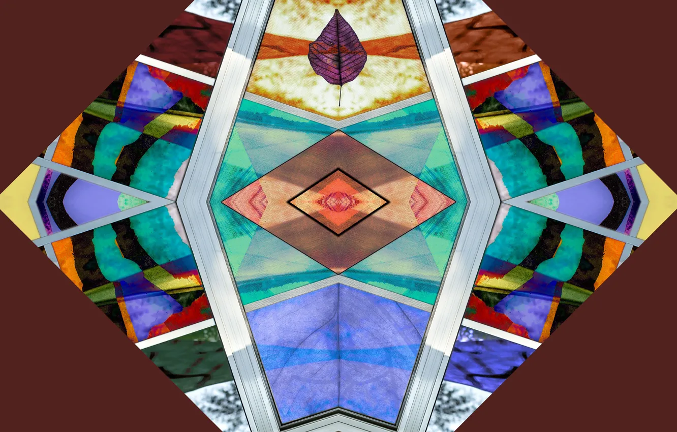 Photo wallpaper reflection, pattern, symmetry