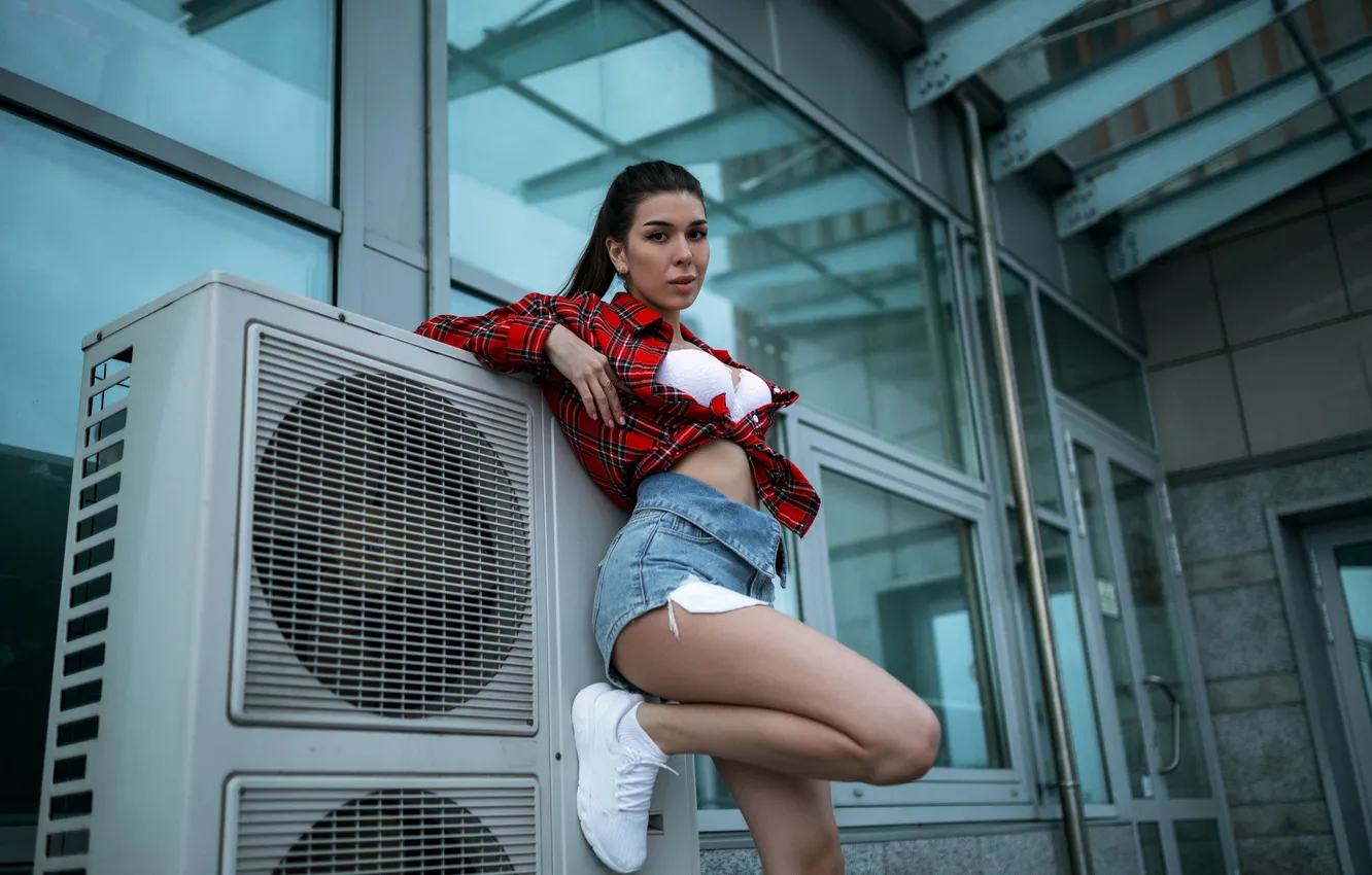 Photo wallpaper model, brunette, look, Vadim Podoprigora