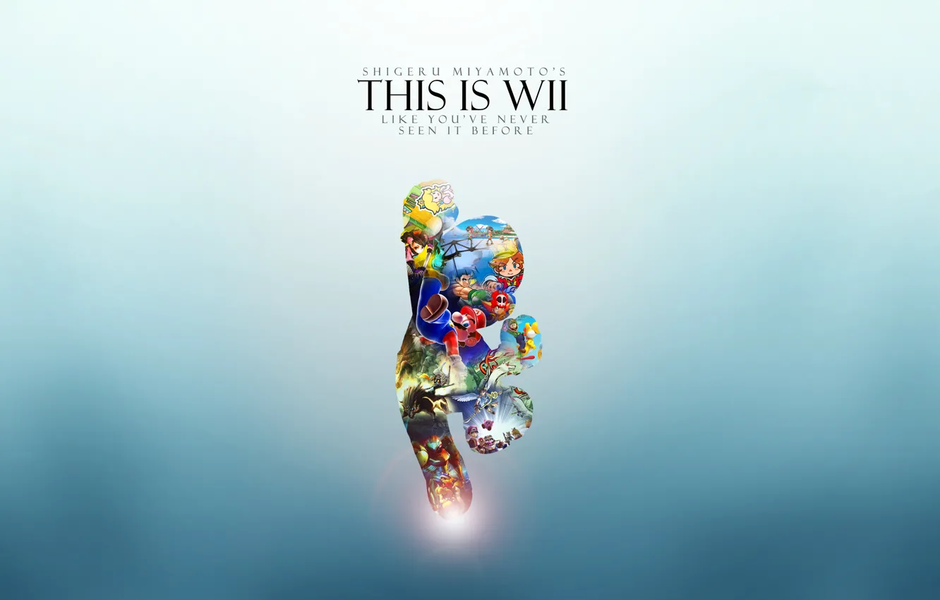 Photo wallpaper Mario, Wii, Wii, Console, This Is Wii, Mario