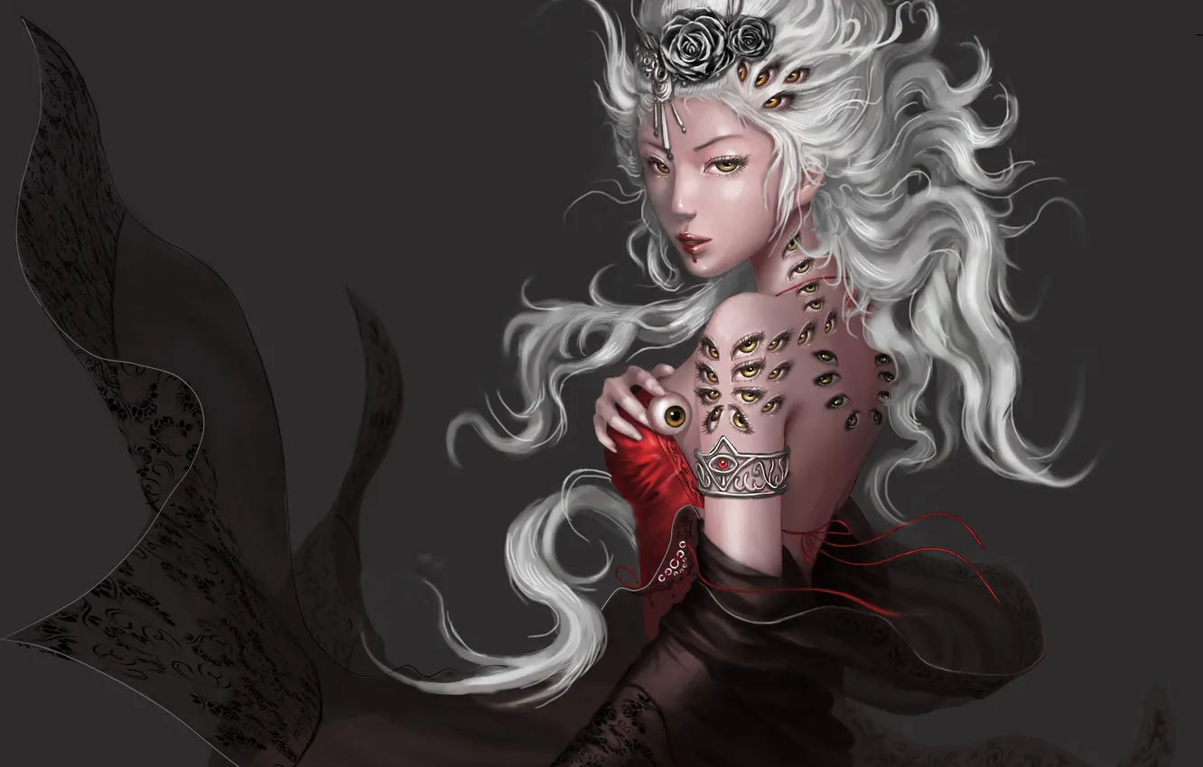 Photo wallpaper eyes, girl, surrealism, art, blonde, joinjump