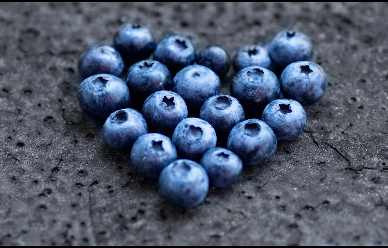 Photo wallpaper macro, berries, photo, blueberries, form