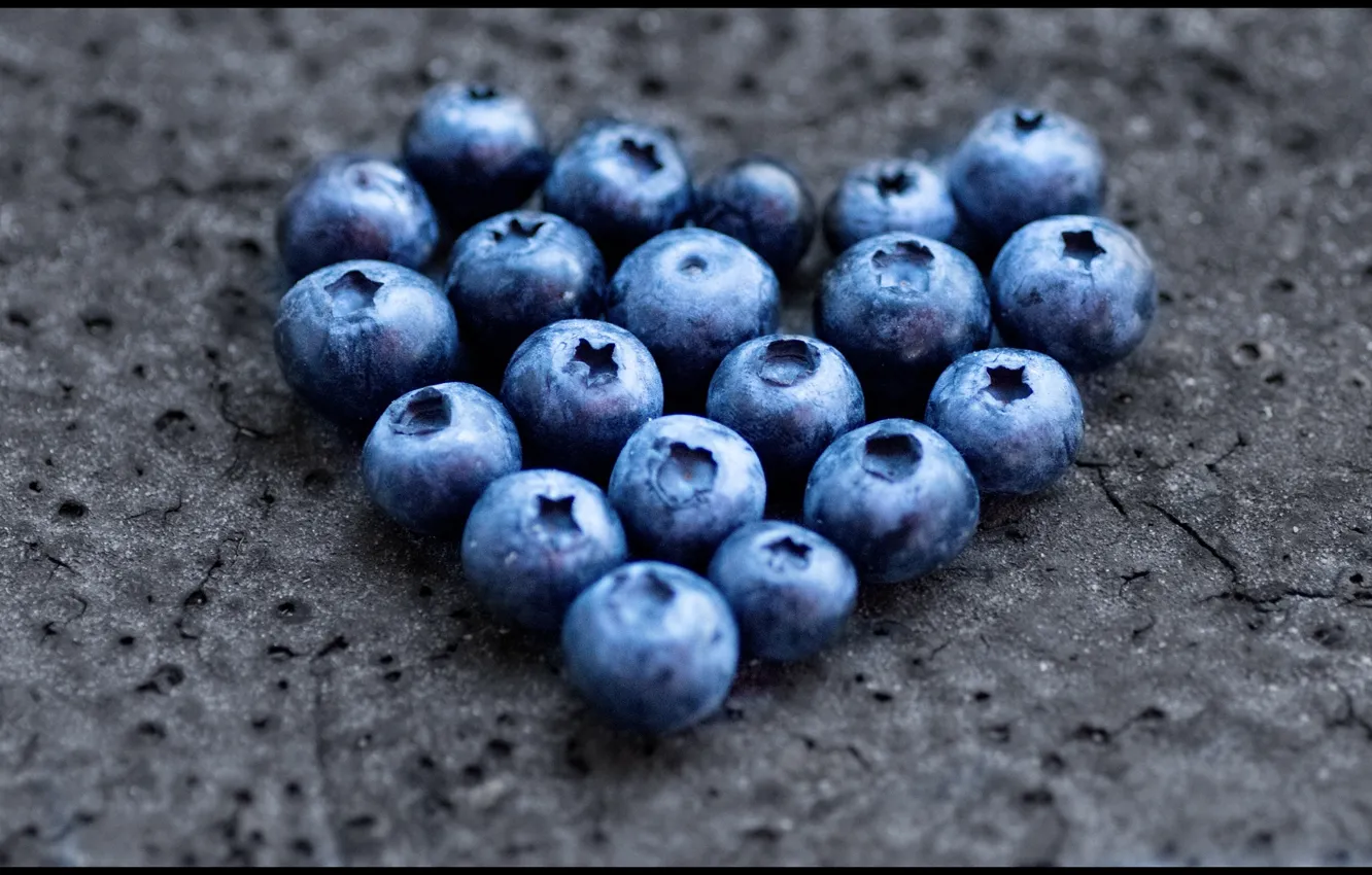 Photo wallpaper macro, photo, blueberries, berry, form