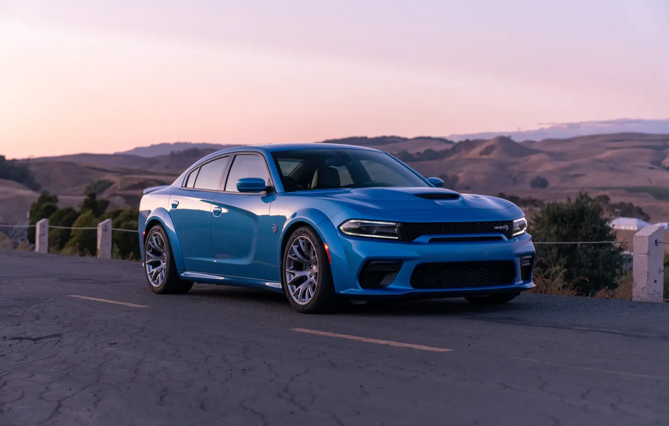 Photo wallpaper sunset, the evening, Dodge, Charger, Hellcat, SRT, Widebody, 2019