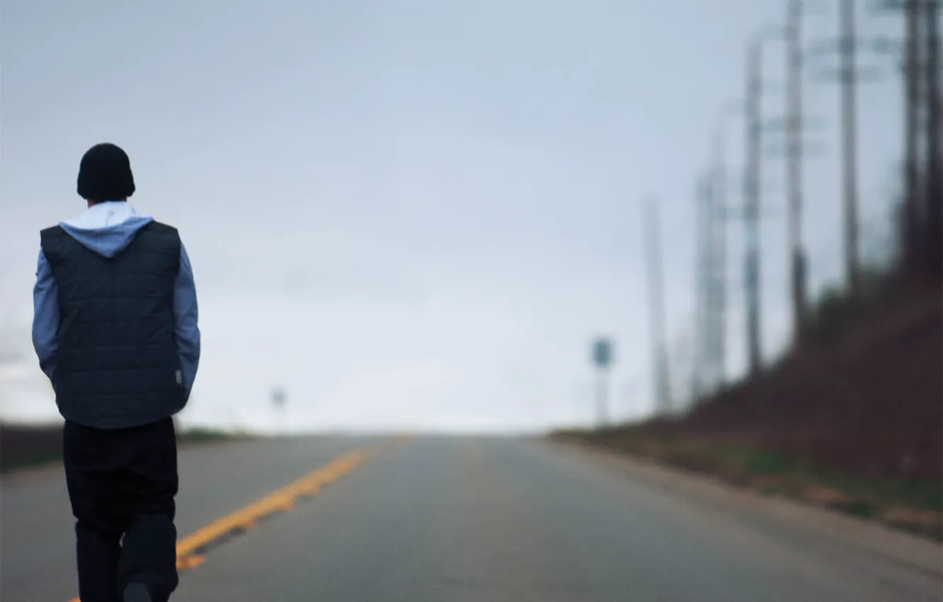 Photo wallpaper loneliness, guy, walk, Eminem