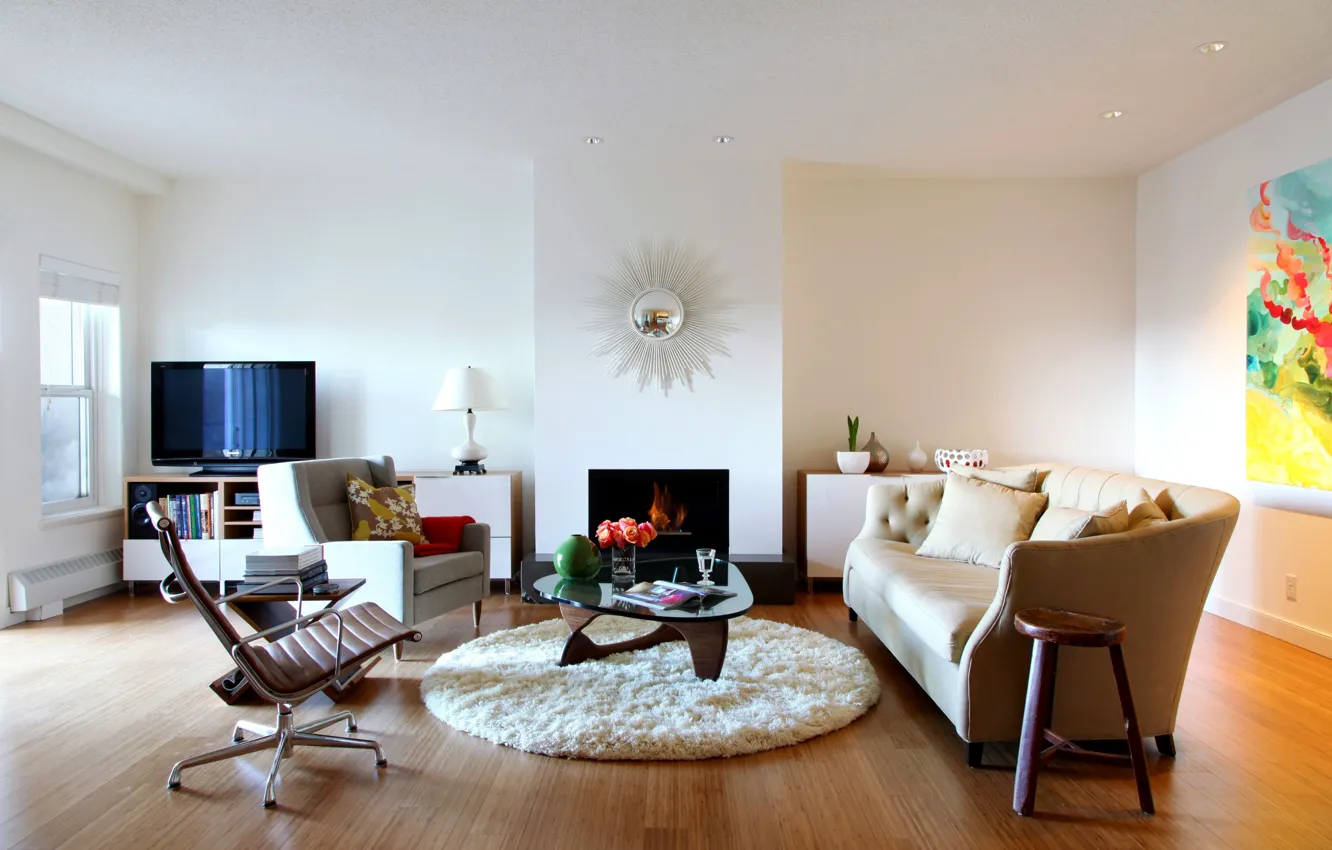 Photo wallpaper design, style, table, room, sofa, carpet, furniture, interior