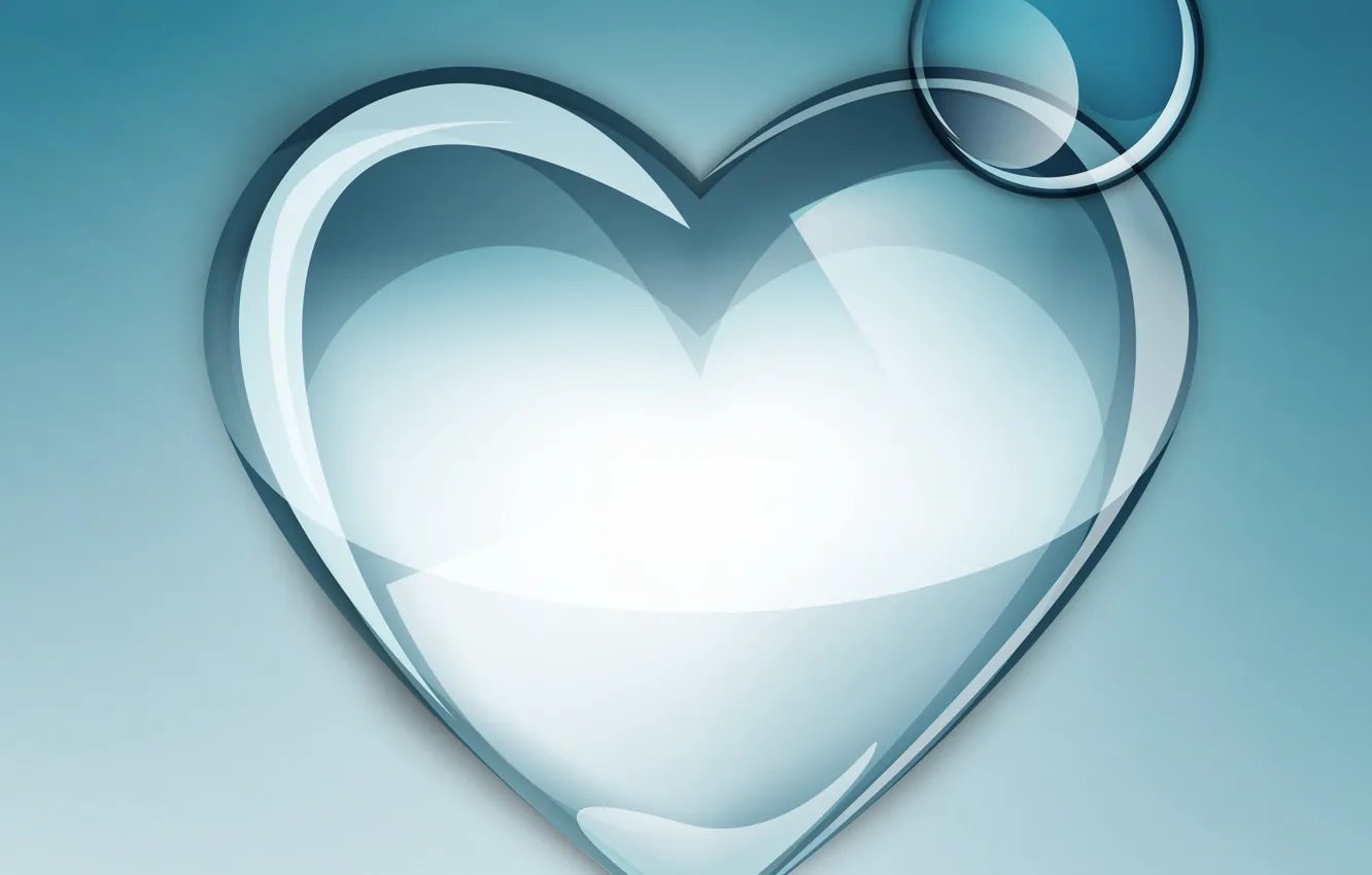 Photo wallpaper abstraction, background, heart, drop
