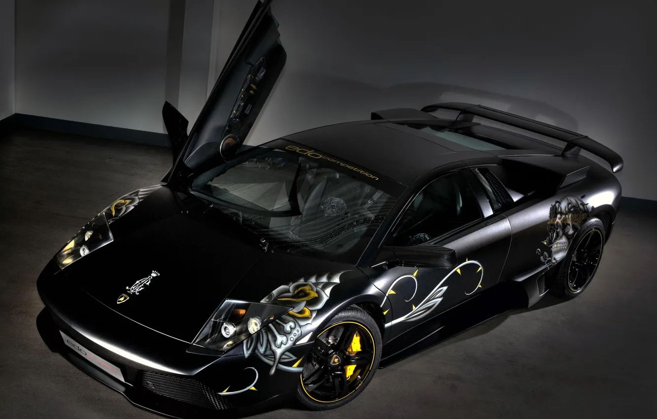 Photo wallpaper tuning, Lamborghini, the door, supercar, spoiler, tuning, Lamborghini, Murcielago