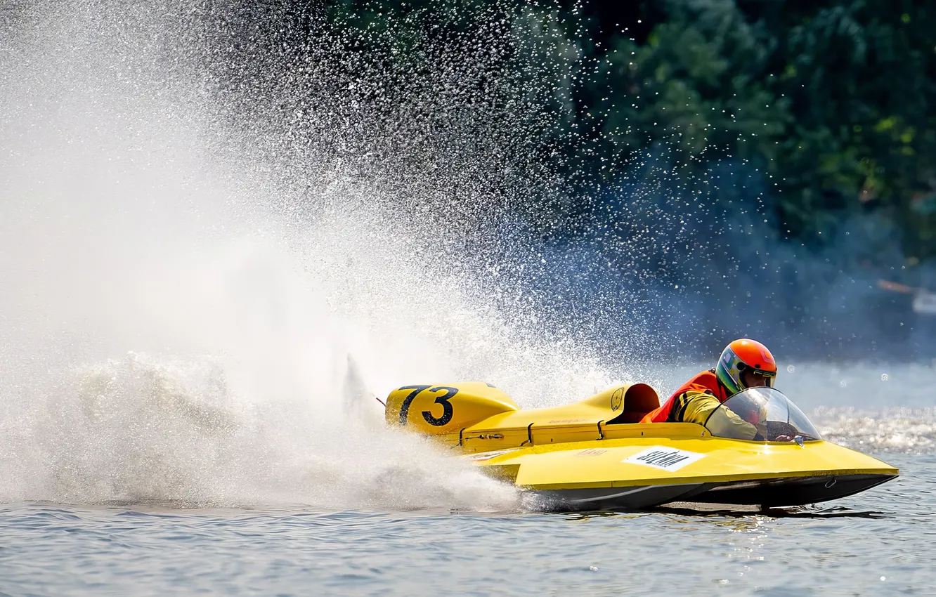 Photo wallpaper race, boat, speed