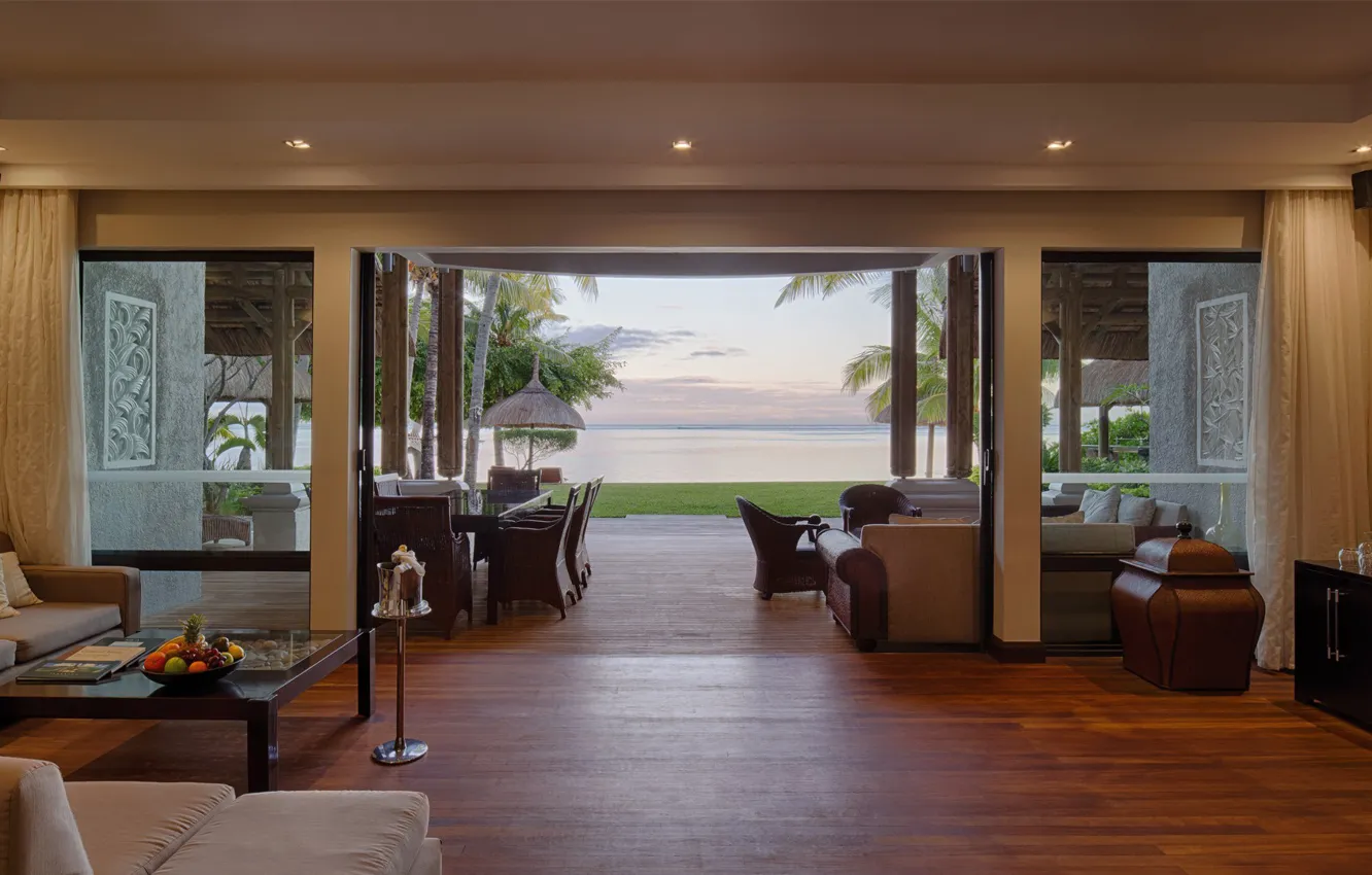 Photo wallpaper resort, terrace, living room, ocean views, Luxury Villa at Paradis Hotel and Golf Club, Le …