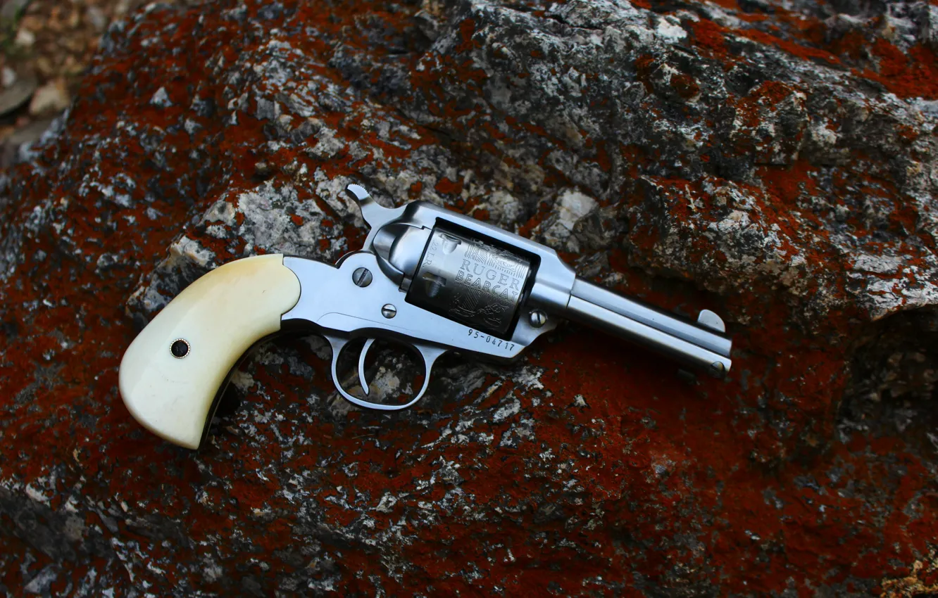 Photo wallpaper metal, wood, Ruger, revolver, gun fire