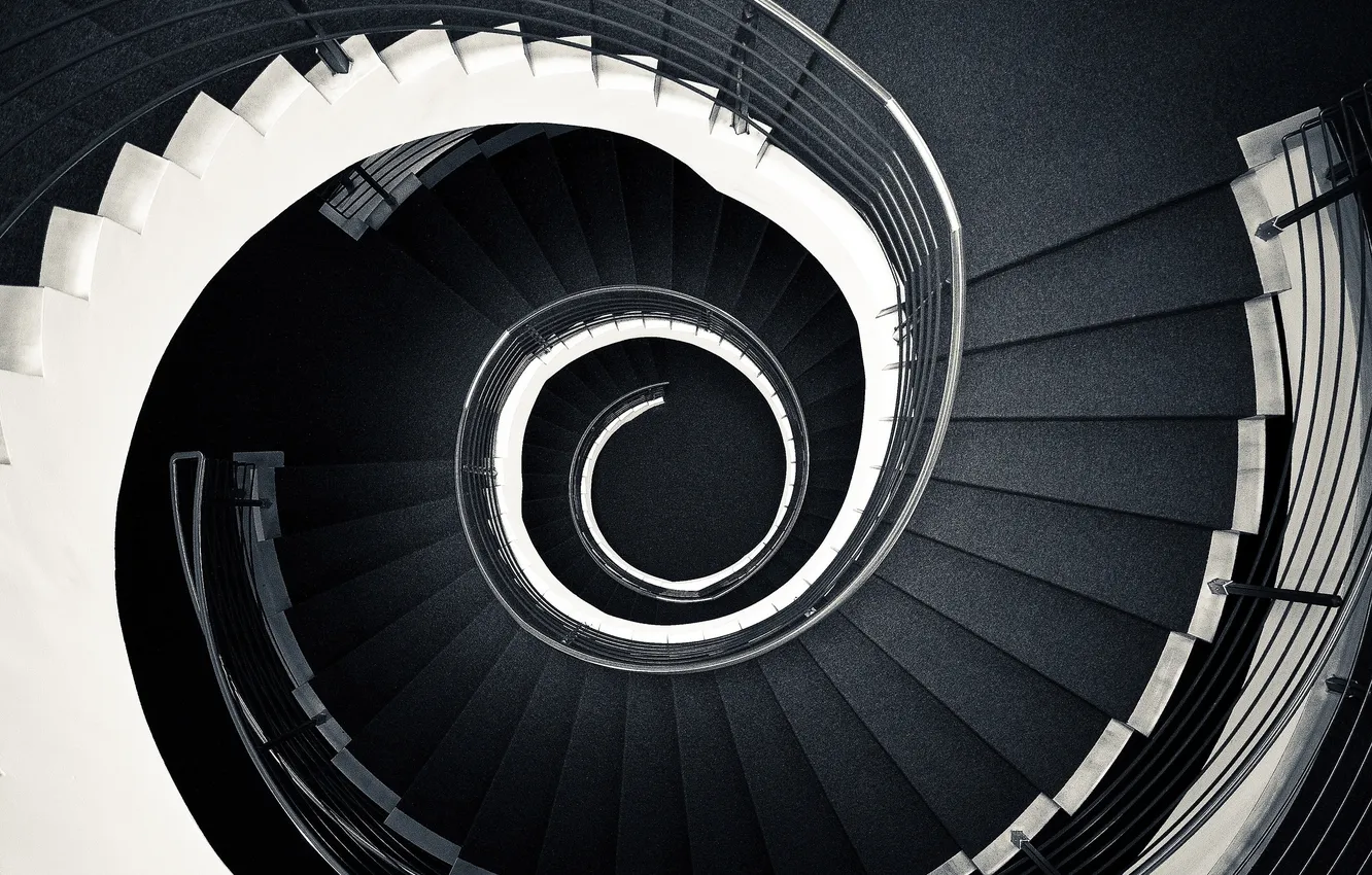 Photo wallpaper design, ladder, stage, handrails, different, nut