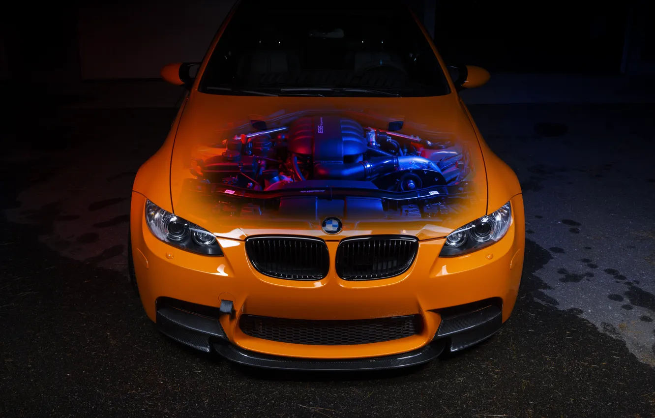 Photo wallpaper Face, Orange, E90, BMW, Sight