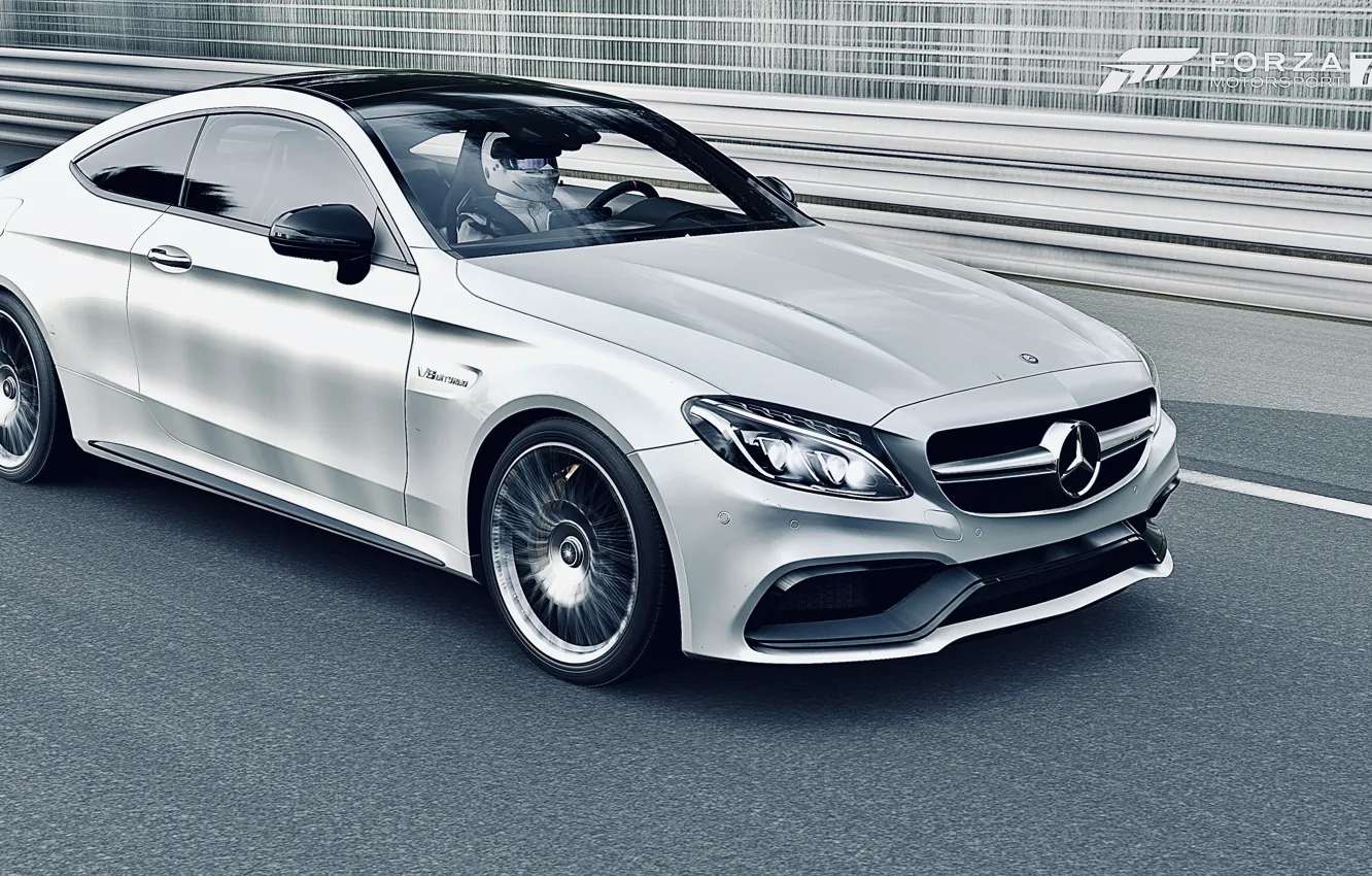 Photo wallpaper HDR, Mercedes, Benz, game, AMG, Coupe, C Class, FM7